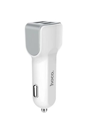 Φορτιστής Αυτοκινήτου Hoco Z23 Grand Style Dual USB Fast Charging 5V/2.4A 12W και Είσοδο 12/24V Λευκός