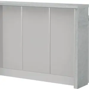 Πάγκος νησίδας Modena-Μήκος: 135 εκ.-Γκρι ανοιχτό-Chromix Silver
